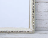 Antique white ornate gallery picture frame