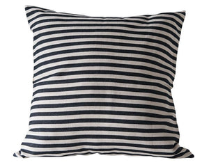 Black striped pillow, Large square cotton pillow, Black farmhouse decor, Modern farmhouse decor, Country living style, JaBella Designs, Murfreesboro