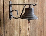 Cast iron dinner bell, Wrought iron bell, Dark brown metal bell, Wall bell, JaBella Designs