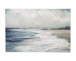 Coastal beach painting, Canvas art, Ocean painting, Hand painted art, Coastal farmhouse, Ballard Designs style