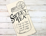 Southern style 'Sweet Tea' recipe towel