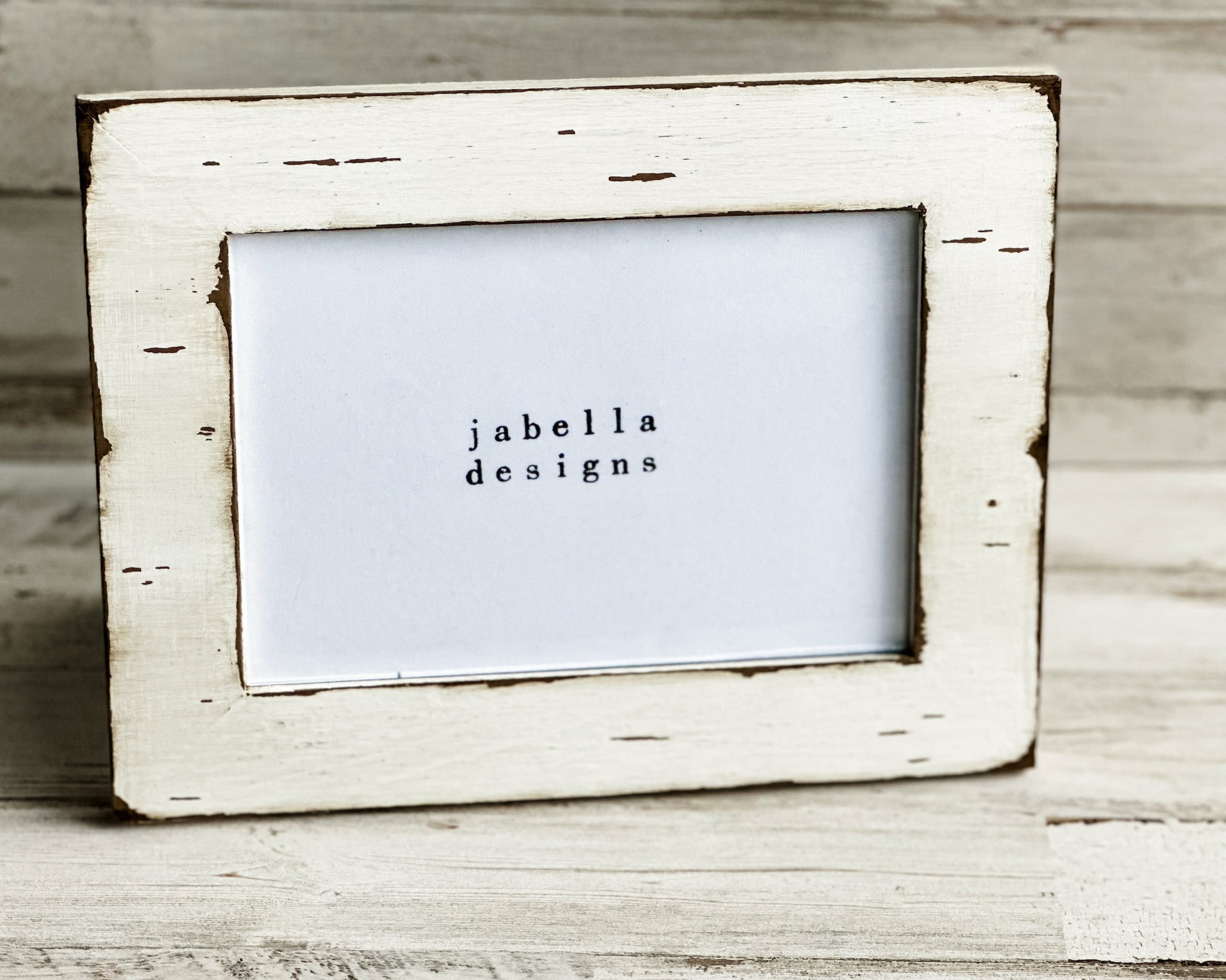 Antique white  brown rustic distressed photo frame – JaBella Designs