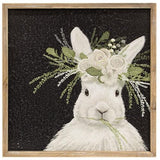 Sparkle floral crown bunny rabbit artwork