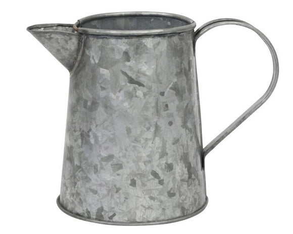 Galvanized metal pitcher, Farmhouse style sweet tea jug, Country kitchen supplies, Decorative rustic vase, Gray metal vase, Fixer Upper style, JaBella Designs