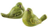 Decorative green love bird figurines