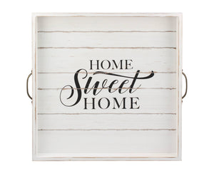 Home Sweet Home, Home Sweet Home serving tray, Black and white tray, Farmhouse trays, Fixer Upper style, Stonebriar Collection, JaBella Designs, Home decor store, Murfreesboro