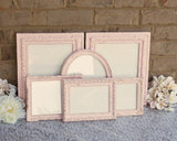Upcycled vintage photo frames, Pink, Gold, Wood picture frames, Shabby photo frames, Fixer Upper style
