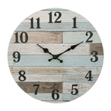 Light Blue Clock, Coastal, Beach House, Neutral, Farmhouse, Wood, Wall Hanging Clock, JaBella Designs, Home Decor