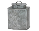 Galvanized Metal, Tin, Container, Jar, Canister, Food Storage, Farmhouse, Rustic, Modern, Fixer Upper, JaBella Designs, Stonebriar Collection