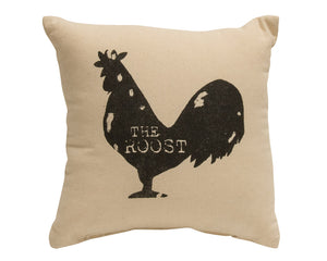 Pillow, The Roost, Rooster, Country, Farmhouse, Rustic, Home Decor, Accent Pillow, JaBella Designs, The Hearthside Collection