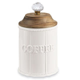 White door knob coffee storage canister