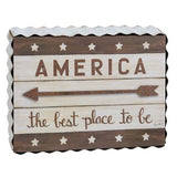 'America the best place to be' box sign, wall decor, farmhouse, country living, the south, brown, ivory, neutral, home decor, JaBella Designs, fourth of July decorations