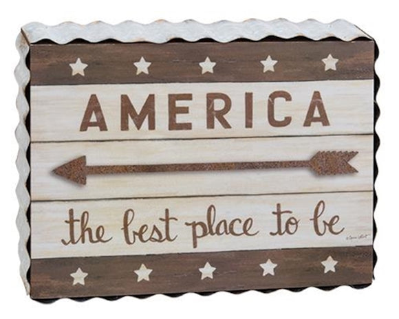 Patriotic America sign, neutral, brown, ivory, farmhouse, fourth of July, Independence Day, country decor, JaBella Designs, home decor, holiday decorations