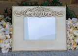 Painted antique white fixer upper style wall hanging picture frame home decor, Ivory picture frame, Wall gallery frames, JaBella Designs
