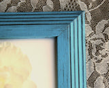 Aqua blue 5x7 wood frames, Blue wooden picture frames, Nursery photo frames, Kids wall decor, Wall gallery decorations, JaBella Designs