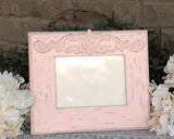 Pink and gold distressed 5x7 baby girl wall gallery picture frame nursery decor
