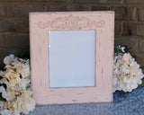 JaBella Designs, Etsy, Handmade, Shabby Chic, Farmhouse Chic, Pink and Gold Distressed Frames, Wall Gallery Frames