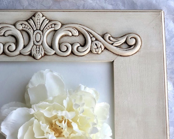 Ivory frames, Ivory photo frame, Antique White, White Picture Frame, White Photo Frames, Ornate, Embellished, Painted Frames, Wall Frames, Wood Frames, Etsy, Shabby Chic, Farmhouse, Cottage Style, JaBella Designs, Made in the USA