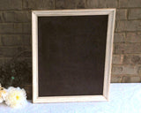 Rustic antique white large framed chalkboard