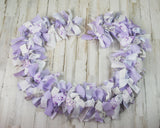 Handmade floral lavender shabby fabric garland