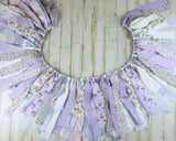 Handmade lavender purple fabric nursery banner for baby girls, jabella designs