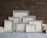 Ivory picture frames, Vintage white photo frames, Antique white finish, Shabby farmhouse chic decor, Wall gallery frames
