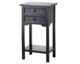 Country style black wooden side table
