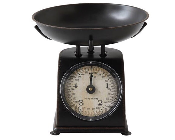 Metal, Scale, Aged Black, Black, Kitchen Scale, Farmhouse, Rustic, Country, Food Scale, JaBella Designs, Creative Co-op, Home Decor, Gifts