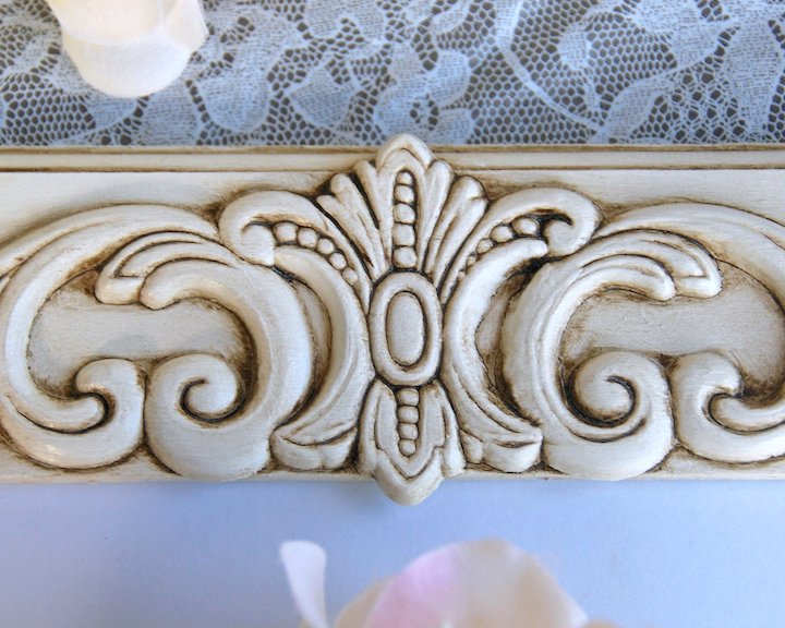 Shabby antique white 5x7 embellished wall gallery picture frames ...