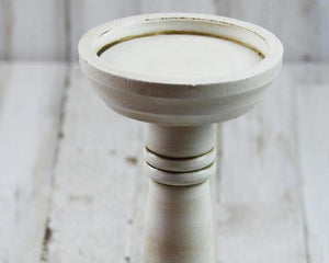 Antique white Pillar candle holder, Ivory candle holder, Pillar candleholder, Antique white candle holder, Off white candle holder, Neutral candle holder decor, Candlescape decor, JaBella Designs, Etsy, Shopify, Fixer Upper style, Made in the USA