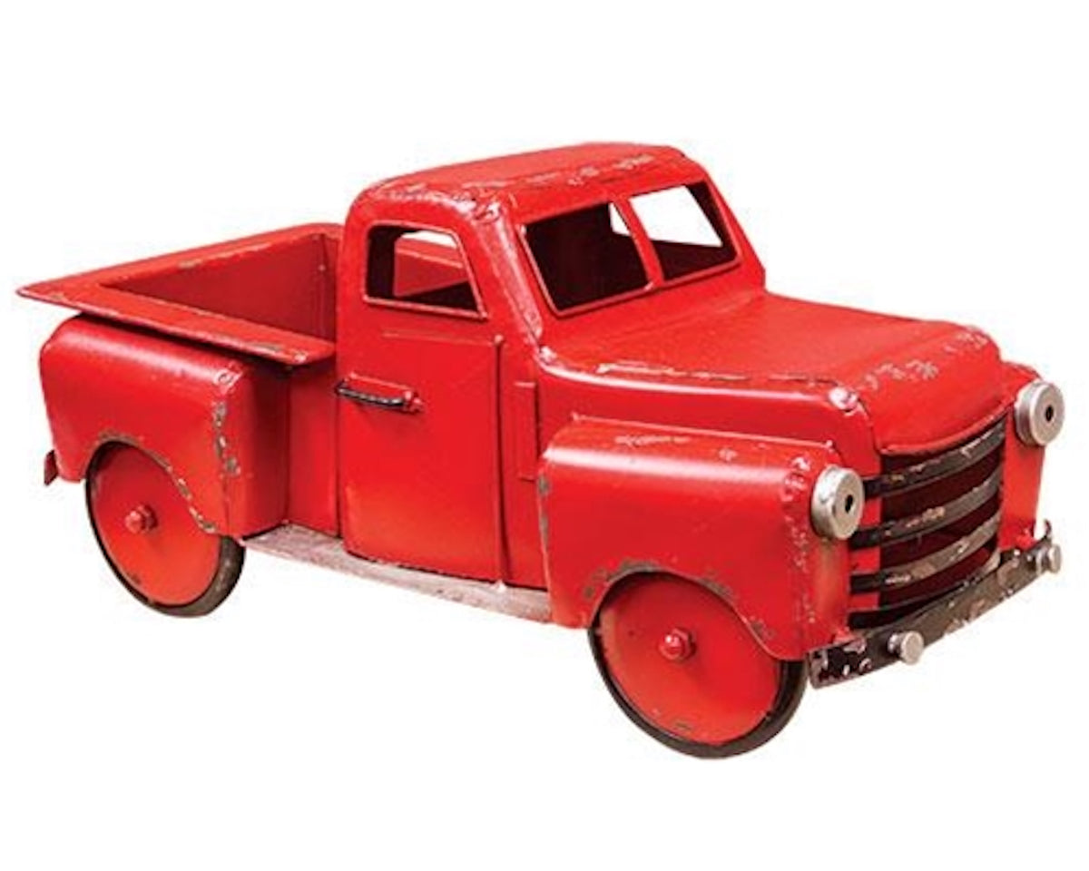 Large barn red metal vintage style farmhouse truck – JaBella Designs