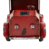 Red solar panel antique truck planter