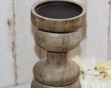 Candle Holder, Candle Holders, Pillar, Rustic, Wood, Neutral, Brown, Greige, Fixer Upper Style, Farmhouse, JaBella Designs, Home Decor