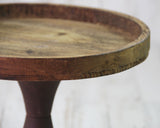 Rustic cake stand, Wood pedestal stand, Metal and wood cookie stand, Decorative tray on pedestal, JaBella Designs