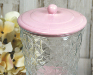 Pink pedestal candy jar, Candy buffet supplies, Light pink, Glass jar, Jar on pedestal, JaBella Designs