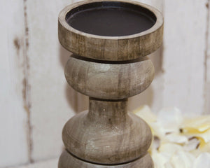 Candle Holder, Candle Holders, Pillar, Rustic, Wood, Neutral, Brown, Greige, Fixer Upper Style, Farmhouse, JaBella Designs, Home Decor