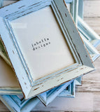 Hand-painted frames, JaBella Designs, Spa blue wall decor